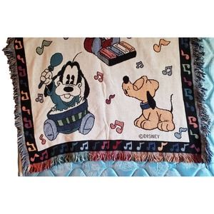 NWOT Baby Mickey & Co - Blanket Throw - Baby Disney characters with instruments!